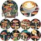 8 PCS Mushroom Diamond Art Coasters Mushroom Moon Retro Diamond Painting Coasters Kits with Holder DIY for Beginners, Adults, Diamond Art Kits for Adults Crafts Supplies 4x4 in